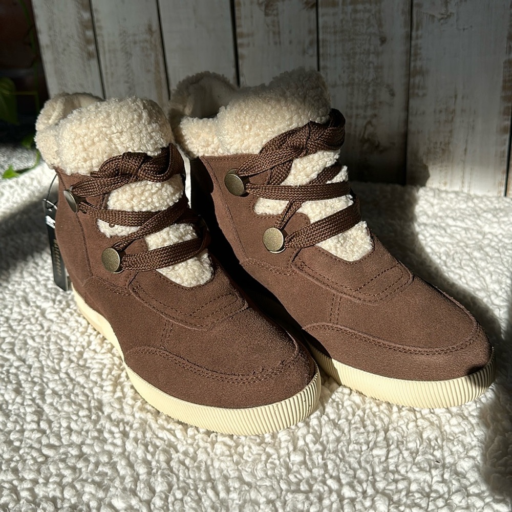 Sorel Out N About Cozy Wedge Waterproof Winter Boot Size 8 Tobacco New N…